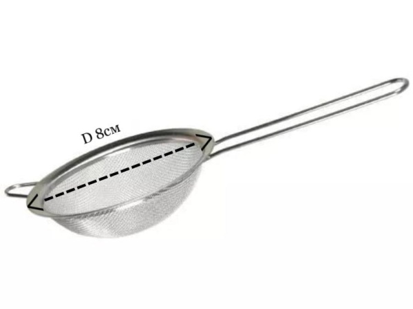 Сито металлическое d 8 см. с ручкой