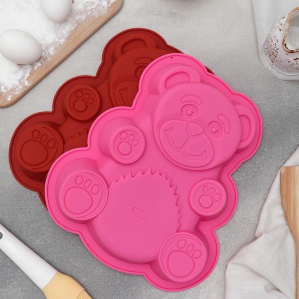 Форма для выпечки  «Мишка», 28×23,5×4 см