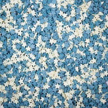 Посыпка звезды бело-голубые (мини) 25 г.