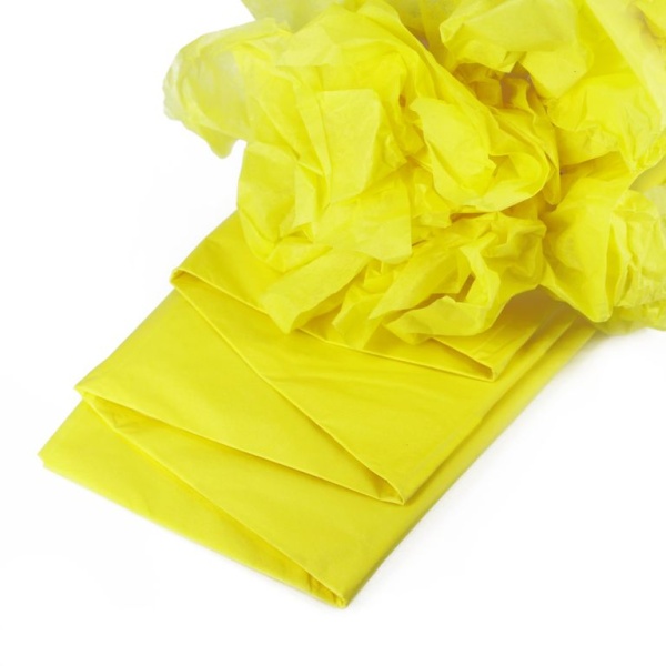 Бумага упаковочная тишью, Лимонная 50х66 см (10 листов)