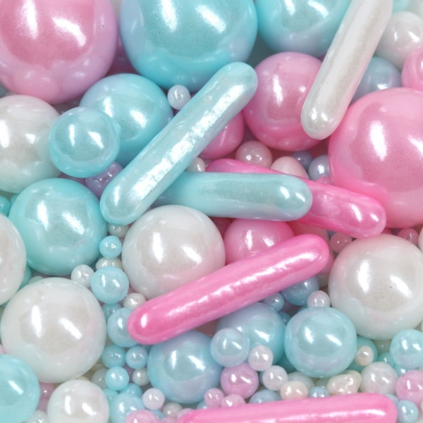 Кондитерская посыпка сахарная: голубая, белая, розовая, 25 г.