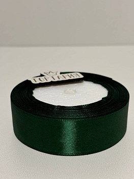Лента атласная 25 мм (цвет №49 изумруд) 22,7 метра