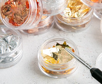 Пищевое золото, баночка хлопья (Е175)