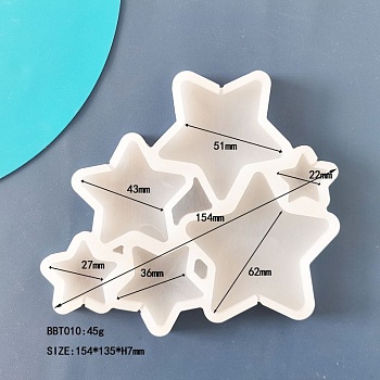 Силиконовая форма для леденцов звезды 6в1