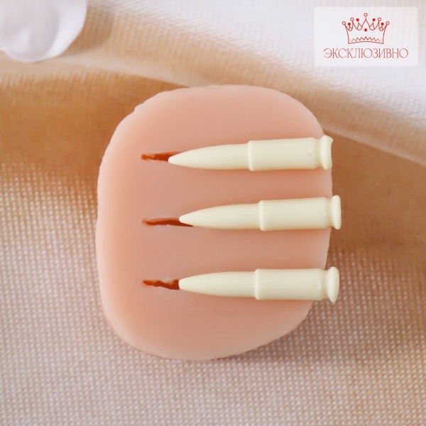 Молд ПУЛИ 3В1 длина 2,2 см