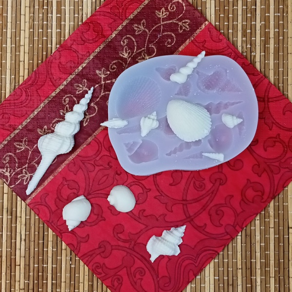 Силиконовая форма №860 "Ракушки микс" №5