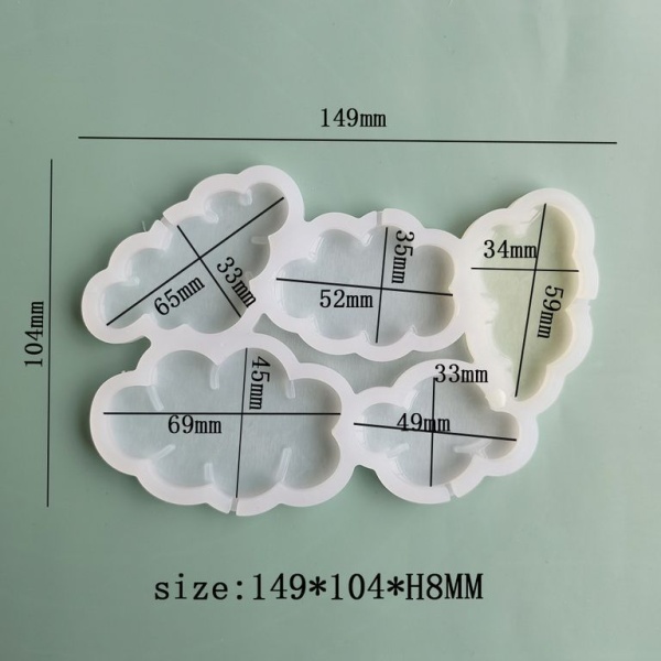 Силиконовая форма для леденцов "Облака"
