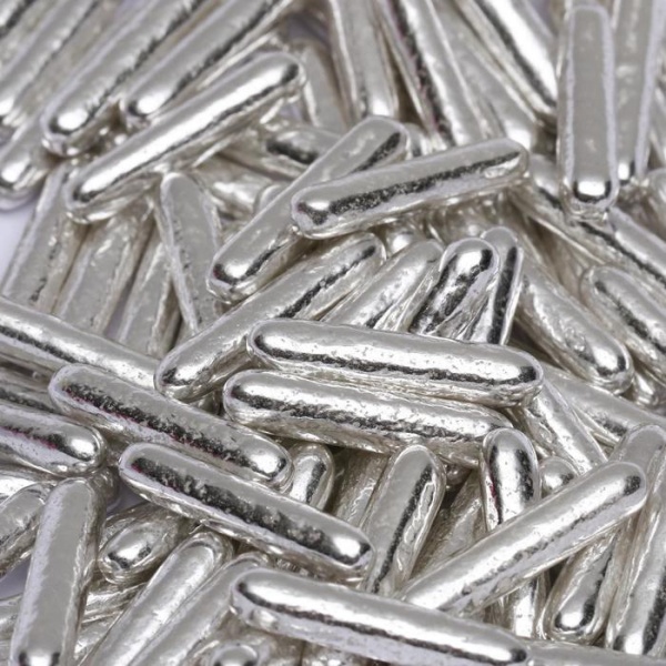 Посыпка кондитерская Палочки СЕРЕБРО металлик 10г.