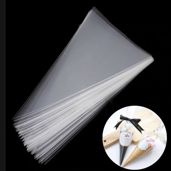 Пакет конус для сладостей 18*37 см (10 шт)