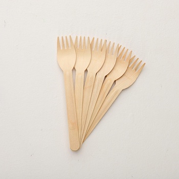 Вилка деревянная для десертов 14 см.