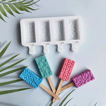 Силиконовая форма для мусса "Эскимо микс" 4 ячейки