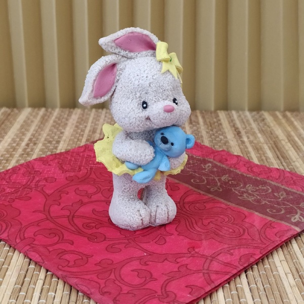 Силиконовая форма Зайка с мишкой