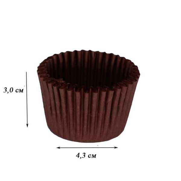 Капсулы бумажные Коричневые 43*30 мм  (22~25шт)