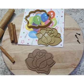 Штамп + вырубка "Роза" №6 10см