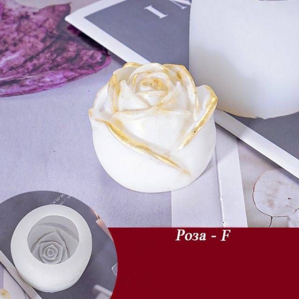 Силиконовый молд «Роза-F»