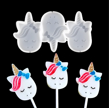 Силиконовая форма Единорожки 7см