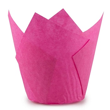 Форма бумажная «Тюльпан», Фуксия 5х8 см 1шт