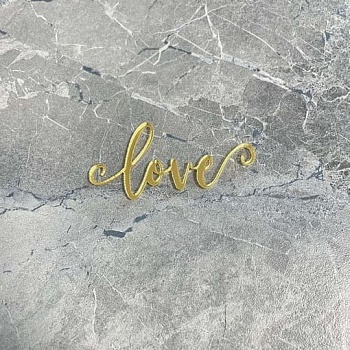 Бенто - топпер / Love (мини) 2 шт комплект (Золотой акрил)