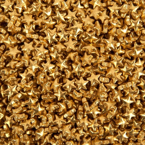 Посыпка «Звезды» большие (золотой металлик) 25г