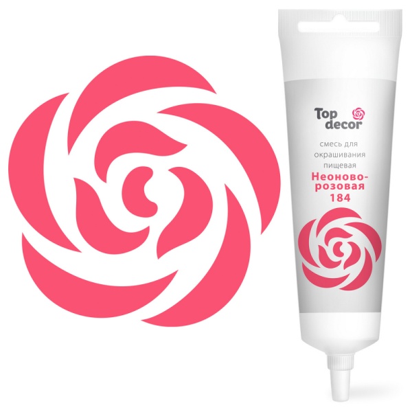 Смесь для окрашивания пищ. продуктов Top decor Неоново розовый, 100 гр
