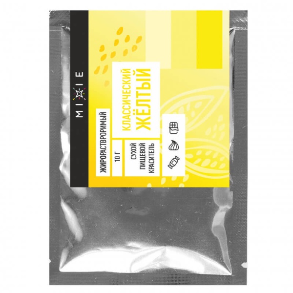 Краситель сухой MIXIE, жирорастворимый, Классический жёлтый,10 г