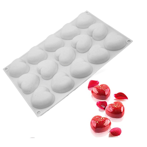 Форма для муссовых десертов «Сердечки 15 в 1»