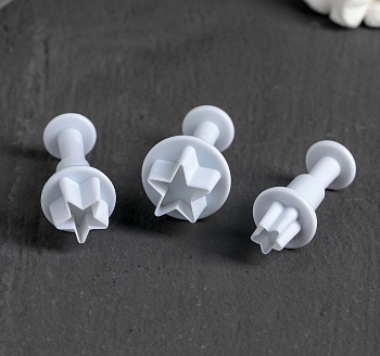 Набор плунжеров  Звездочка, 3 шт d1,1 см, d8 мм, d5 мм