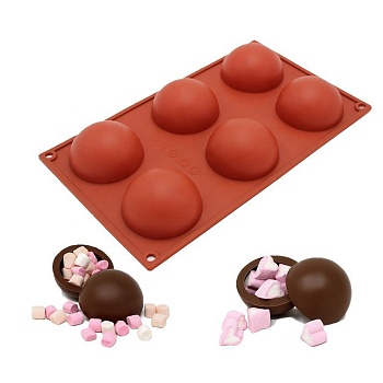 Силиконовая форма "Полусфера" 6,5 см, 6 ячеек