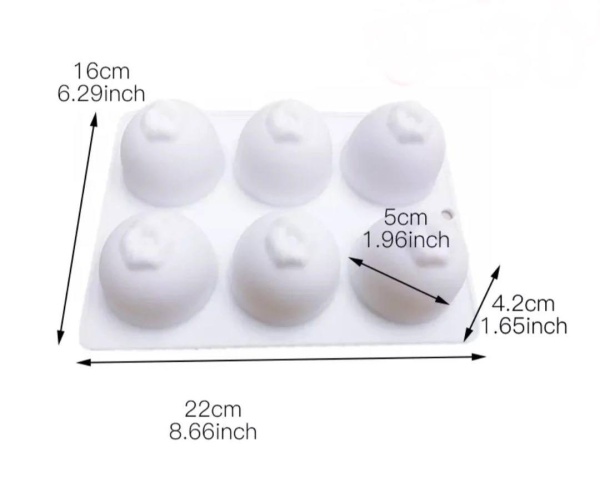 Силиконовая форма Мандарин 6шт