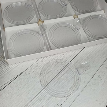 Подложка пластиковая круглая 7,6 см (Прозрачная)