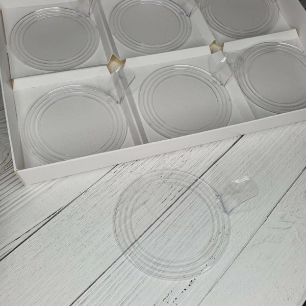 Подложка пластиковая круглая 7,6 см (Прозрачная)