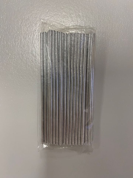 Палочки бумажные для Cake pops 15см (серебрянные, 10 шт)