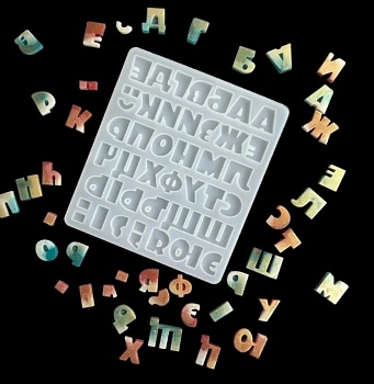 Молд силиконовый "Алфавит русский-мультяшный"