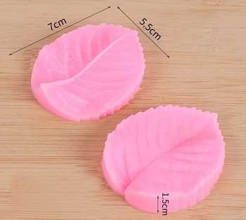 Вайнер силиконовый «Лист розы», 2 части