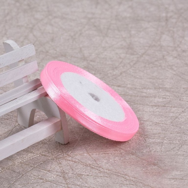 Лента атласная 6 мм (23 метра, цвет №89 Розовый)