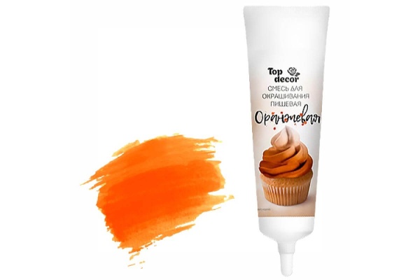 Смесь для окрашивания пищевых продуктов жидкая "Оранжевый" 100 г.