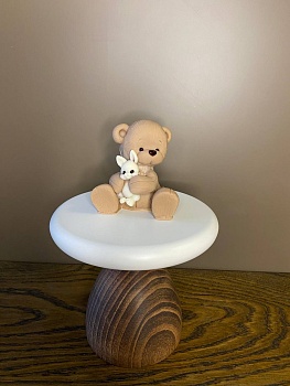 Медвежонок Брауни с зайкой бежевый