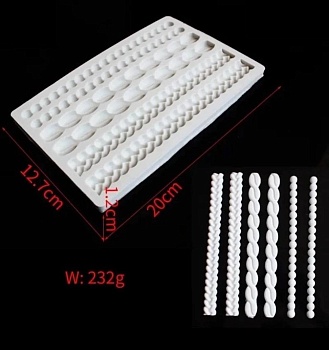 Силиконовая форма тиснение, веревка