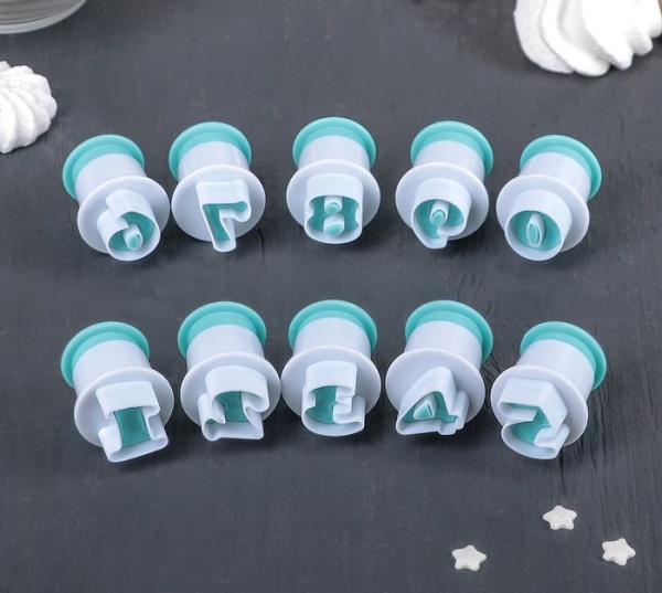 Набор плунжеров кондитерских «Цифры», 10 шт