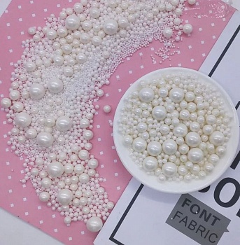 Посыпка Жемчуг БЕЛЫЙ микс 25г