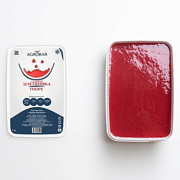 Пюре Земляника садовая Agrobar (Агробар) замороженное без косточек, 250 гр