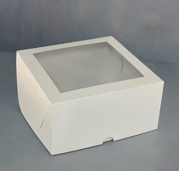 Коробка 220х220х110 мм  для торта с окном