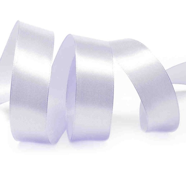 Лента атласная 25 мм (цвет №01 Белый) 22,7 метра