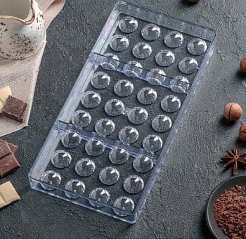 Форма поликарбонатная «Полусфера 2 см, 36 ячеек»