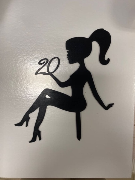 Топпер девушка 12,5 см  (+ ножка 4,5 см) 20 лет