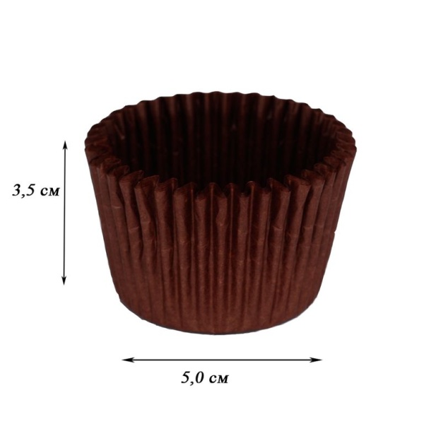 Капсулы бумажные Коричневые 50*35 мм  (20~22шт)