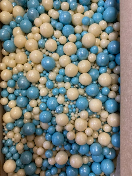 Драже зерновое в глазури, (Голубое, белое микс), 50г