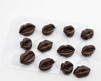 Форма пластиковая для шоколада «Поцелуи»
