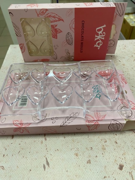 Форма поликарбонатная «Сердце 10 ячеек»