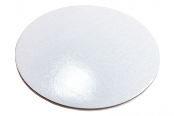 Подложка d 18 (толщ. 2,5мм)  для торта круглая односторонняя (белая)
